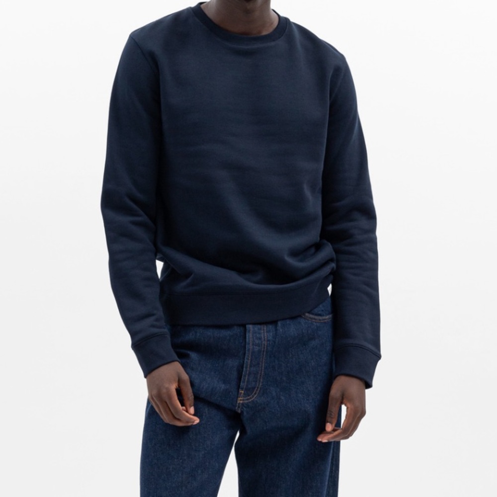 Norse Projects Navy Vagn Classic Crew Long Sleeve Cotton Sweatshirt Size M - Picture 3 of 10